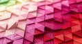 Abstract geometric pattern of pink and red cubes creating dynamic texture and depth Royalty Free Stock Photo