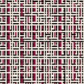 Abstract Geometric Pattern with Red, Black, and Beige Lines in Modern Design. Royalty Free Stock Photo