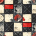 Abstract Geometric Pattern with Red and Black Royalty Free Stock Photo
