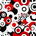 Abstract Geometric Pattern with Red Black and White Royalty Free Stock Photo