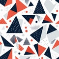 Abstract Geometric Pattern Red, White, And Black Shapes Royalty Free Stock Photo