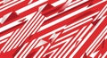Abstract geometric pattern with red and white diagonal stripes and triangles Royalty Free Stock Photo