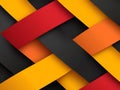 Abstract Geometric Pattern with Red Yellow Orange and Black Royalty Free Stock Photo