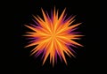 An abstract geometric pattern with sharp, pointed shapes forms a starburst design. Royalty Free Stock Photo