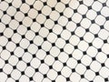 Abstract geometric pattern. Simple black and white tile floor ba