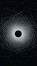 Abstract geometric pattern with spiral lines, black hole concept Royalty Free Stock Photo