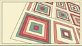 Abstract geometric pattern of squares forming a depth tunnel, vector design Generative AI Royalty Free Stock Photo