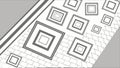 Abstract geometric pattern with squares, lines, and depth perspective vector design Generative AI Royalty Free Stock Photo