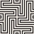 Abstract geometric pattern with stripes, lines. Seamless vector ackground. Black and white lattice texture.
