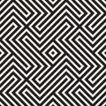 Abstract geometric pattern with stripes, lines. Seamless vector background. Black and white lattice texture.