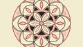Abstract Geometric Pattern with Swirling Lines, vector design Generative AI Royalty Free Stock Photo