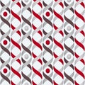 Abstract geometric pattern, seamless vector DNA ribbons pattern