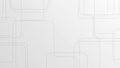 Abstract Geometric Pattern of Thin Gray Lines Forming Rounded Rectangles and Squares on a Subtle White and Light Gray Gradient Royalty Free Stock Photo