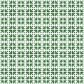 Abstract geometric pattern with tight grid shapes in green and white colors.