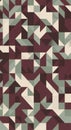 Abstract geometric pattern with triangles and squares in shades of maroon green and cream Royalty Free Stock Photo