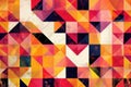 Abstract Geometric Pattern with Triangles and Squares Royalty Free Stock Photo