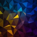 Abstract geometric pattern with triangular facets creating a low-poly effect. The color