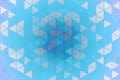Abstract geometric pattern. Triangulars on a blue background