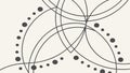 Abstract Geometric Pattern Vector Illustration, Intersecting Circular Lines, vector design Generative AI Royalty Free Stock Photo