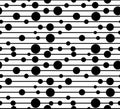 Irregular polka dots seamless pattern. Circle shapes texture background. Royalty Free Stock Photo