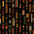Abstract Geometric Pattern with Vertical Stripes and Circles in Warm Tones. Royalty Free Stock Photo