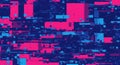 Abstract geometric pattern with vibrant blocks and digital glitch effect backdrop Royalty Free Stock Photo