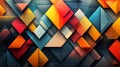 Abstract geometric pattern with vivid colors and dynamic shapes creates vibrant visual experience., ai generative Royalty Free Stock Photo