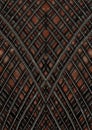 Abstract geometric pattern wallpaper in dark brown and black colors. Elegant wallpaper,Tile,Fabric