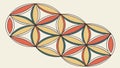 Abstract Geometric Pattern with Warm Tones, vector design Generative AI Royalty Free Stock Photo