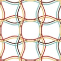Abstract geometric pattern with wavy lines Interlacing rounded stripes design Seamless vector background Abstract pattern Royalty Free Stock Photo