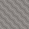 Abstract geometric pattern with wavy lines. Interlacing rounded stripes design. Seamless vector background. Royalty Free Stock Photo