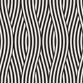 Abstract geometric pattern with wavy lines. Interlacing rounded stripes design. Seamless vector background. Royalty Free Stock Photo