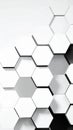 Abstract geometric pattern of white and gray hexagonal tiles with shadows, modern design Royalty Free Stock Photo