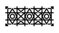 Abstract Geometric Pattern with X\'s, O\'s, and Squares, vector design Generative AI Royalty Free Stock Photo