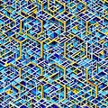 1533 Abstract Geometric Patterns: An artistic and modern background featuring abstract geometric patterns in bold and contrastin