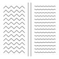 Abstract geometric patterns of zigzag and wavy lines Royalty Free Stock Photo