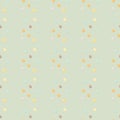 Abstract geometric polka dot seamless pattern. Yellow, blue, orange, lilac dots on light blue background Royalty Free Stock Photo