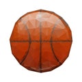Abstract geometric polygonal basketball.