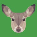 Abstract geometric polygonal deer