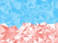 Abstract geometric polygonal red and blue texture. Triangles. Vector illustration. Background Royalty Free Stock Photo