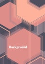 Abstract geometric poster with colorful hexagonal shapes