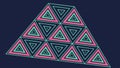 Abstract Geometric Pyramid Pattern with Colorful Triangles, vector design Generative AI Royalty Free Stock Photo