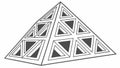 Abstract Geometric Pyramid Structure Vector, vector design Generative AI Royalty Free Stock Photo