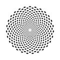 Abstract Geometric Radial Circle Dots Pattern