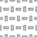Abstract geometric rectangle line shapes seamless vector pattern. Royalty Free Stock Photo
