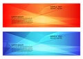 Abstract geometric red and blue color, Modern background with copy space, Vector illustration for your business banner Royalty Free Stock Photo