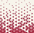 Abstract geometric red deco art print halftone triangle pattern