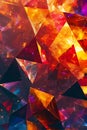 Abstract Geometric Red And Gold Shard Pattern, Portrait Images Generative AI Royalty Free Stock Photo