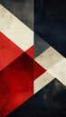 Abstract Geometric Red White Black Canvas Art Royalty Free Stock Photo