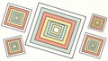 Abstract geometric repeating square tile pattern vector design Generative AI Royalty Free Stock Photo